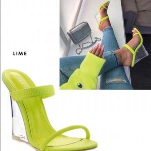 {NEW}Lime Green wedge high heel (Brand NEW in box)